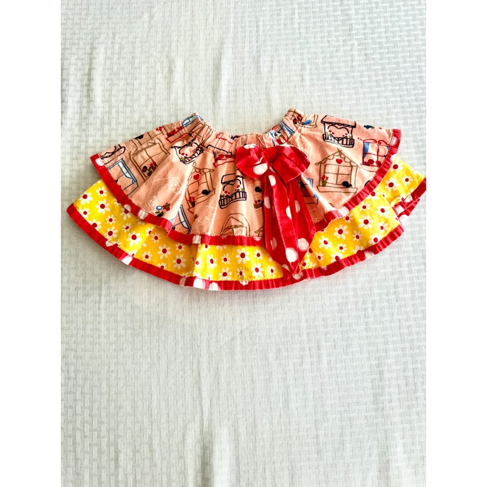 Jelly the Pug Toddler Girl Tiered Ruffle Skirt House Floral Print 24 Months 24MO